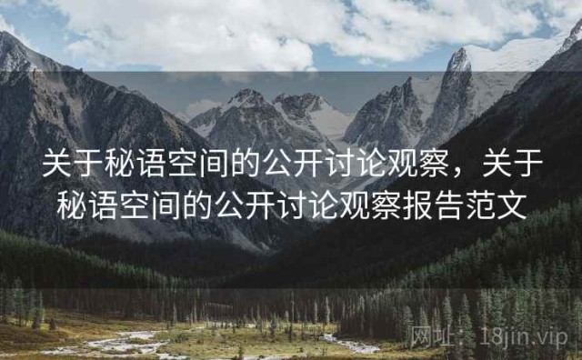 关于秘语空间的公开讨论观察，关于秘语空间的公开讨论观察报告范文